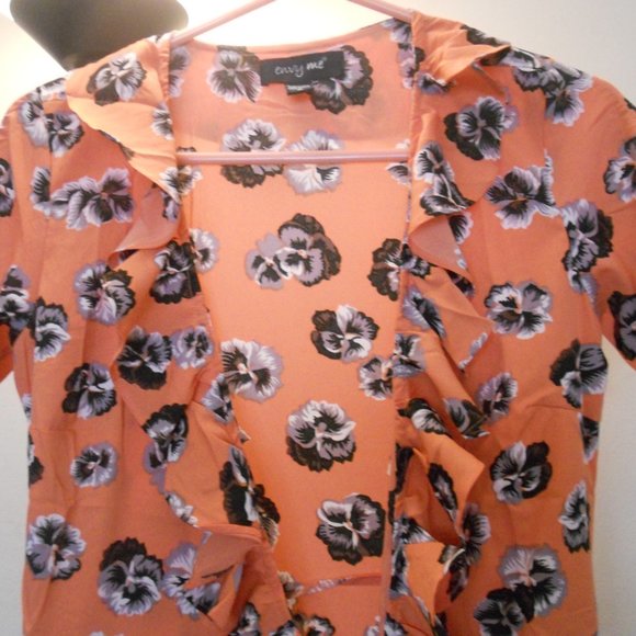 Women's 100% Polyester Pansy Robe (M) Size - Picture 2 of 10